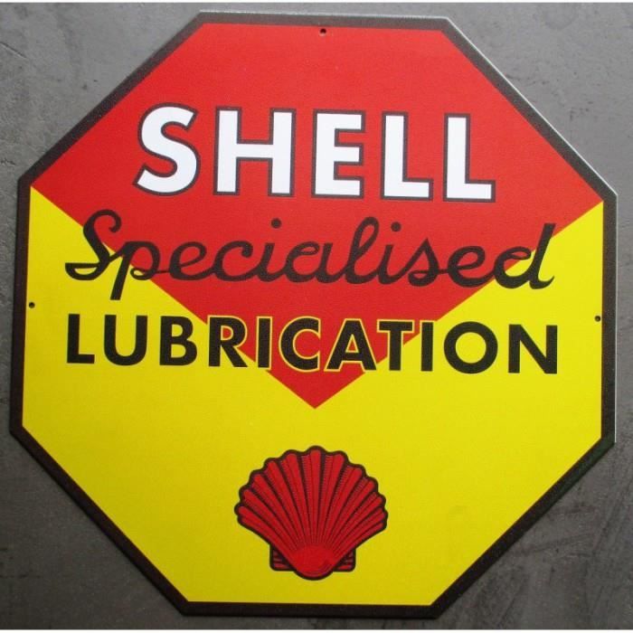 Plaque Shell Specialised Lubrification Tole Garage Diner Usa Cdiscount Maison