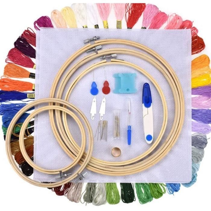 100pcs 8M Echevettes De Fil Pour Broderie Point De Croix Tricotage