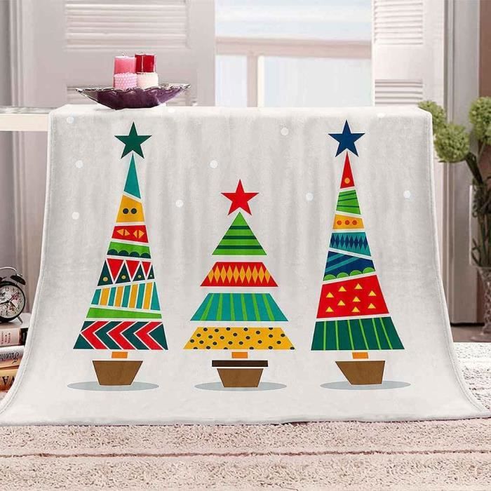 Ensemble de draps en flanelle 3 pièces Arbres des fêtes Holiday Time, 1 place