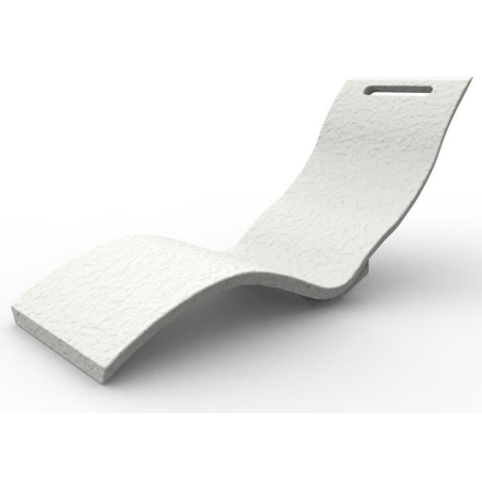 Chaise Longue - ARKEMA DESIGN - S010 / 9003 - Polyéthylène HD - Blanc
