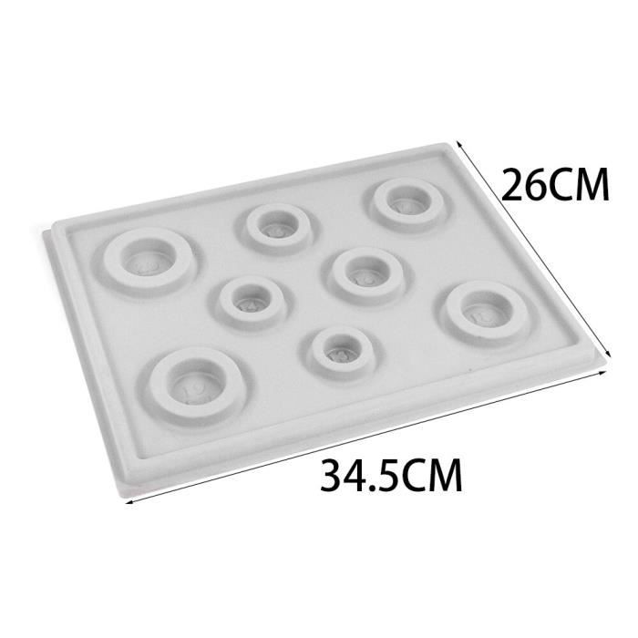 Plateau De Conception De Bracelet à Perles - Gris, Avec 8 Canaux Pour Organiser Perles Et Composants