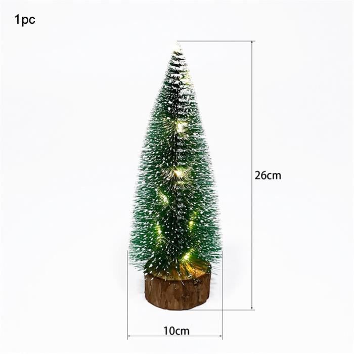 Mini Sapin De Noël Artificiel Lumineux 60 Cm - Décoration De Table Avec LED Et Accessoires - Pour Salon, Bureau, Fenêtre