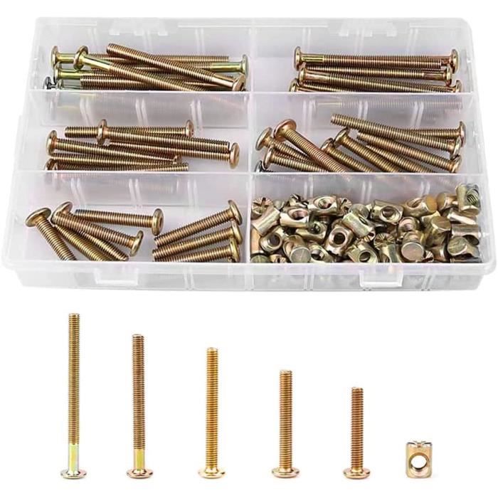 Kit De 240 écrous Et Boulons Assortis - Tailles M3, M4, M5, M6, M8, M10 - Parfait Pour Bricolage Et Réparations