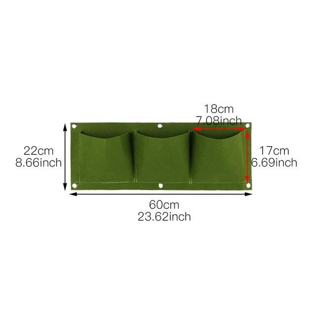 Sac De Plantation Vertical 6 Poches - Yuccer - 100x30cm - Pour Balcon, Mur - Jardinage Intérieur/Extérieur - Noir