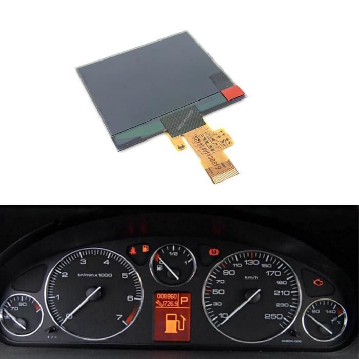 Jauge de carburant,Ecran LCD de groupe d'instruments pour réparation Pixel de tableau de bord Peugeot 407 407SW HDI