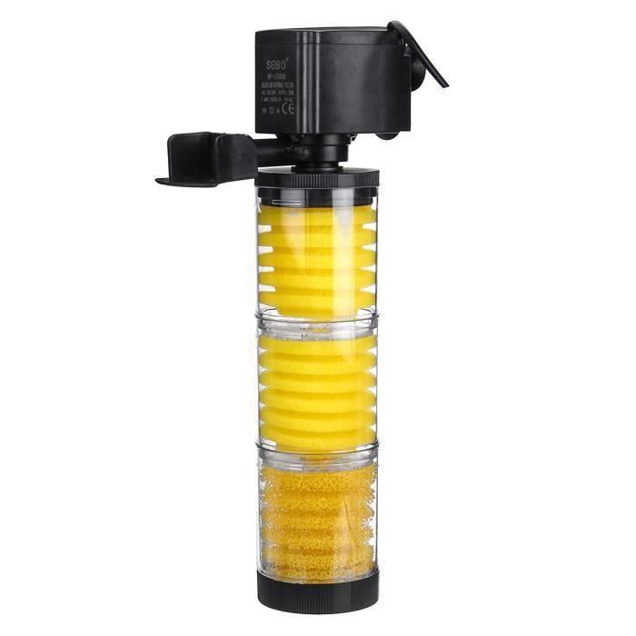 Filtre Pompe D'aquarium USB 3W Submersible - Avec éponge - Pour Petit Aquarium, Terrarium, Réservoir à Tortues