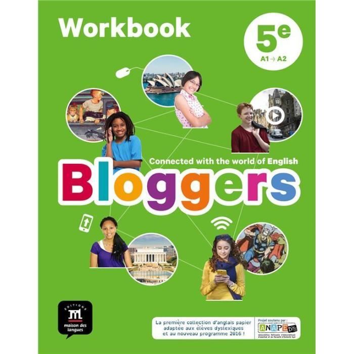 Livre - Bloggers anglais 5e cahier d'activités