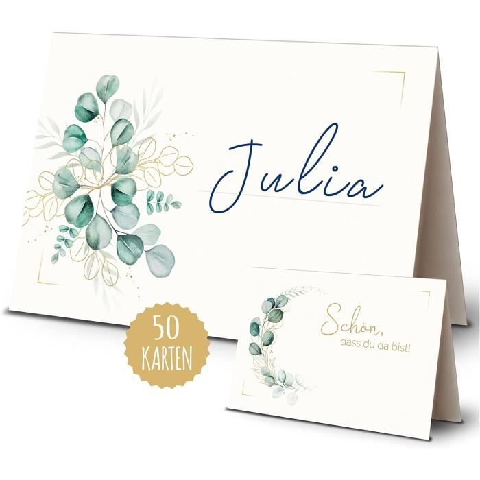 Lot De 50 Cartons De Table Roses Avec Nœud – Décoration élégante Pour Mariage, Anniversaire, Réception (7,6 X 12 Cm)