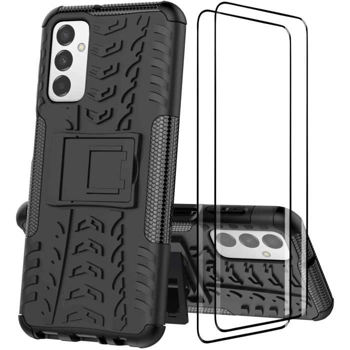 Coque protection souple+ Verre trempé bords noir pour Samsung Galaxy M23 5G