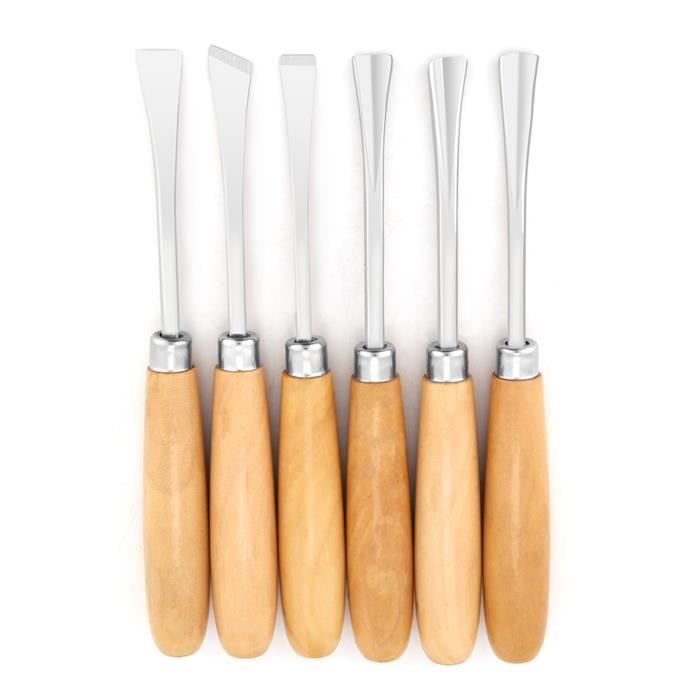 Kit De 12 Outils De Sculpture Sur Bois - Ciseaux, Gouges, Burins En Acier Trempé - Avec étui De Transport Enroulable - 10