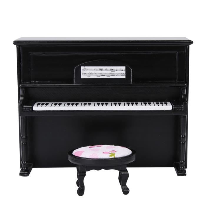 Ancien Jouet Maison De Poupée - Piano à Queue Signé Shanghai China - Bois