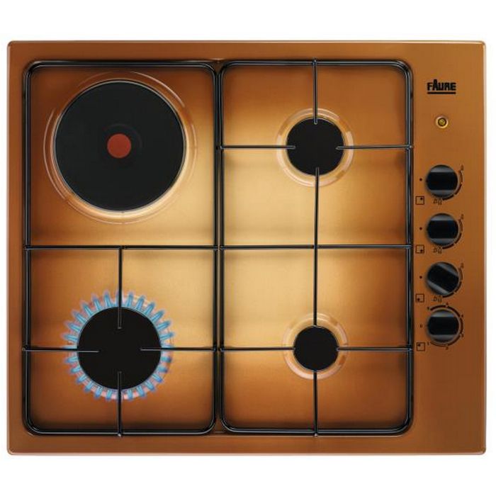 Table de cuisson mixte FAURE FGM64300T - 4 plaques de cuisson - Gaz et  électrique - Sécurité gaz - Cdiscount Electroménager