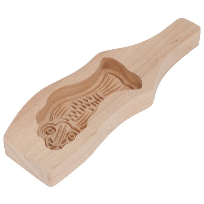 Fdit Moule à Gâteau Bois Mooncake Moule DIY Biscuits Fondant Gâteau