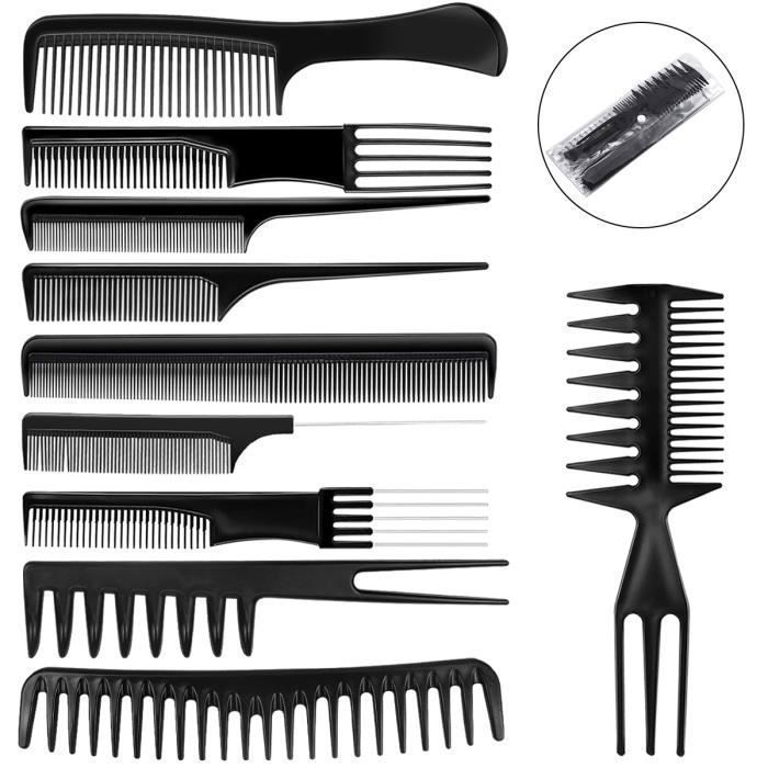 Kit De Pansage HAAS NOIR – Lot De 5 Brosses, 1 Peigne Curry Et Sac Fourre-tout – NEUF