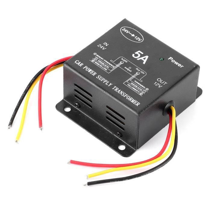 Pour Voiture Convertisseur DC-DC 12V/24V/48V Vers 5V 1A - Module Alimentation Voiture Régulateur Tension 1A