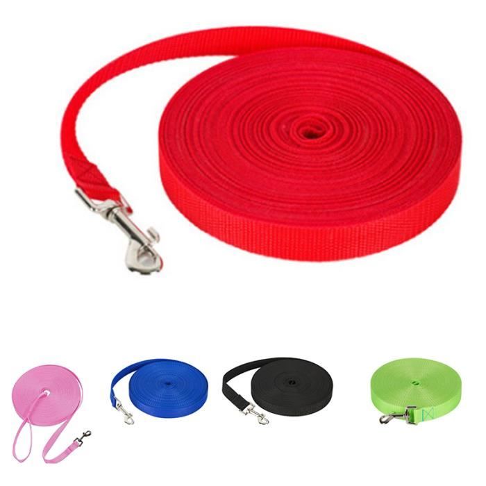 Laisse Pour Chien - ITOOBE - 5m - Polyester - Rouge - Durable pour Entraînement Extérieur