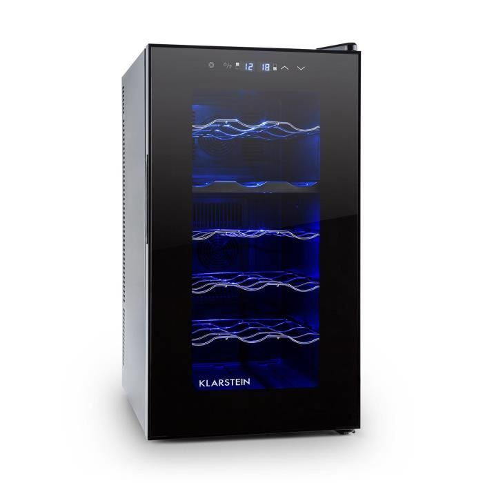 Photo de klarstein-vinesse-cave-a-vin-refrigeree-50l-18-bouteilles-2-zones