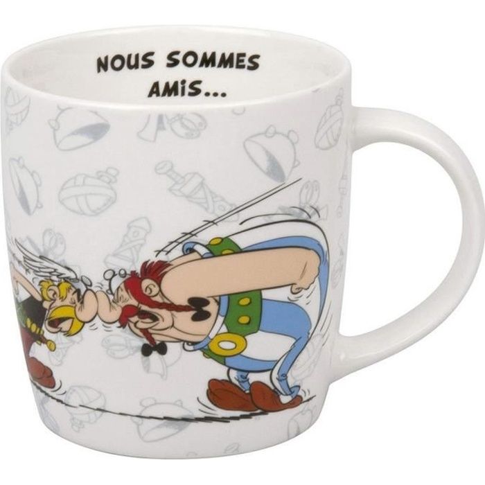 Mug Astérix Et Obélix - The Good Gift - Supporter Des Bleus - Porcelaine