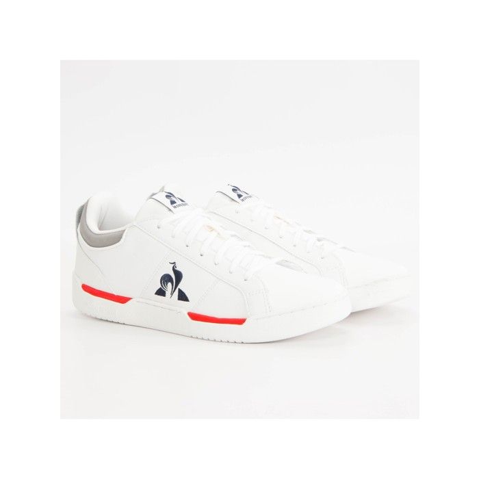 Baskets Le Coq Sportif Stadium Tricolore - blanc - 39 - Homme - Cuir - Lacets