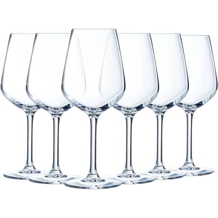 Verres à pied - LUMINARC - Vinetis - Lot de 6 - 40 cl - Fabriqués en France Verres à pied - LUMINARC - Vinetis - Lot de 6 - 40 cl - Fabriqués en France