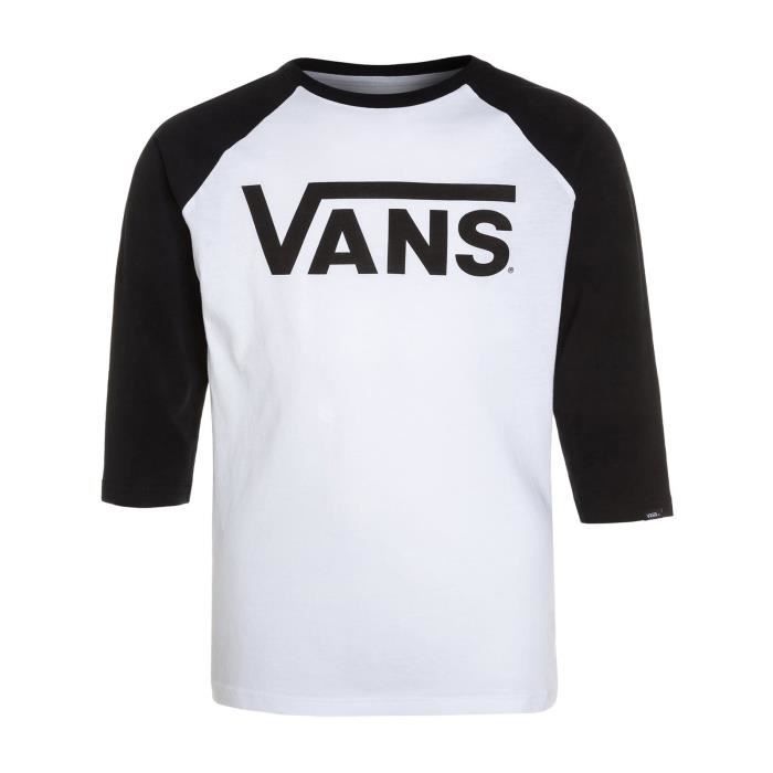T-shirt manches raglan Enfant Vans Classic Blanc-Noir