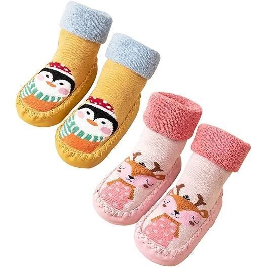 Chaussettes Antidérapantes – Lot De 4 Paires – Taille 35-42 – Points Silicone – Yoga, Pilates, Maison – Coton Respirant - 3
