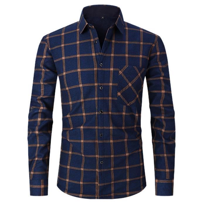 Chemises homme, décontractées, chics, à carreaux