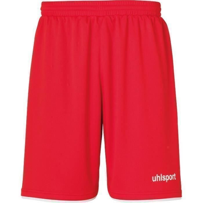 Short Uhlsport Club homme rouge - football 100% polyester ceinture élastique Short Uhlsport Club homme rouge - football 100% polyester ceinture élastique