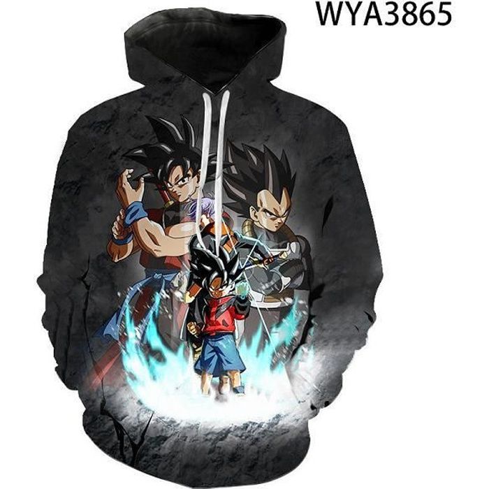 Sweat A Capuche Manga Dragon Ball Adulte Homme Femme Longues Manches