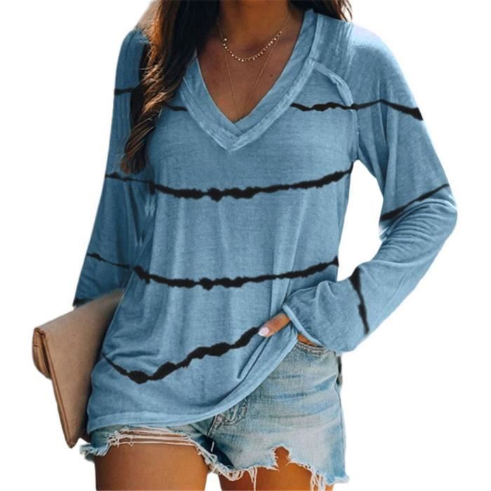 Top Femme Manches Chauve-souris MISSMAO - T-shirt Tunique Extensible, Grande Taille - Coton élasthanne
