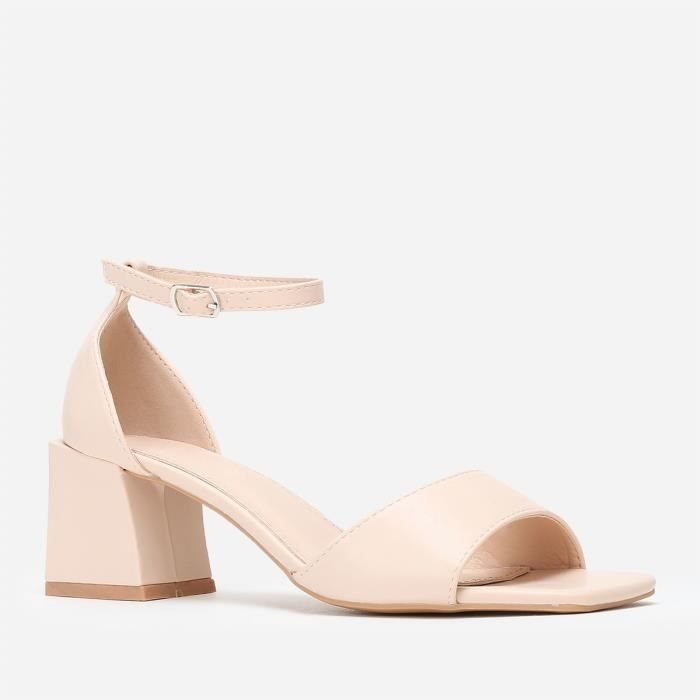 sandale a talon beige