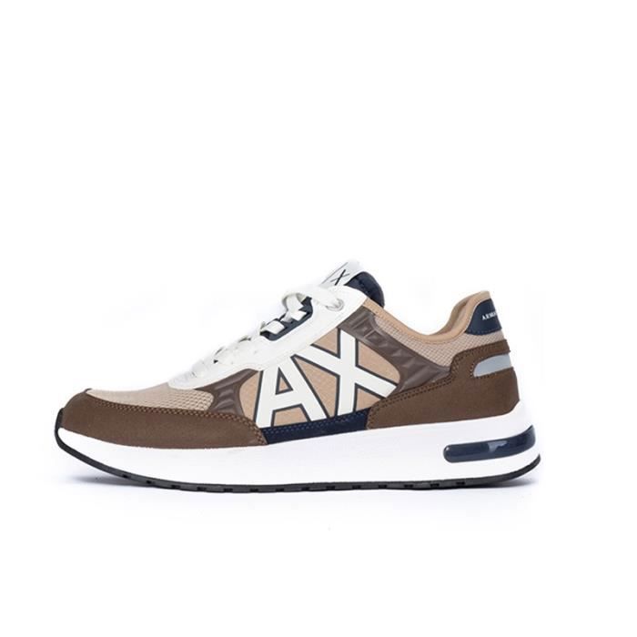 Armani Exchange Basket Armani Exchange SNEAKER - Marron - Tige en mesh et synthétique - Lacets