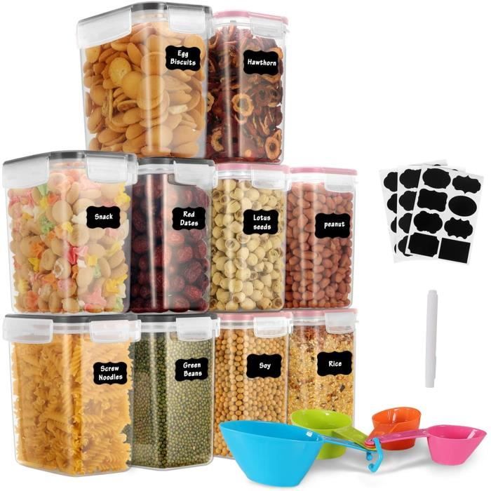 Uandu Lock & Fresh Lot De 4 Boîtes De Conservation Avec Couvercle Pour Aliments, Micro-ondes Et Congélateurs, Boîtes De Conservation Avec Couvercle, Boîtes De Conservation Pour Cuisine - Anthracite