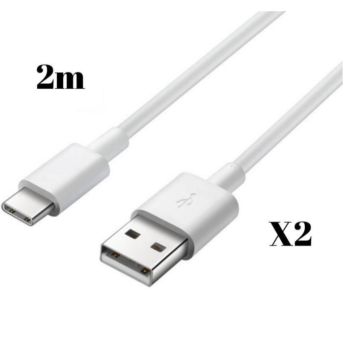 Chargeur Secteur + Cable USB Blanc Pour Xiaomi Redmi - 2A - 1m - Compatible Note/Redmi Series
