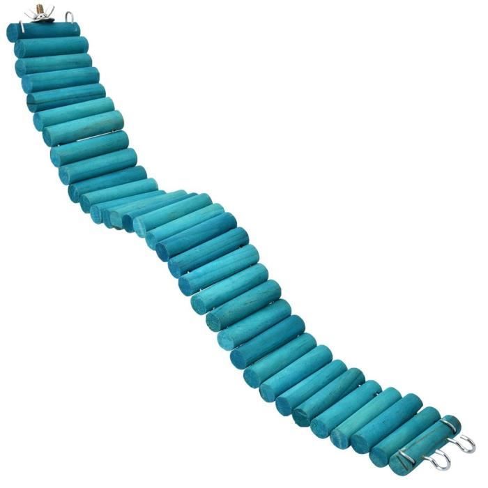 Comparer les prix de Qiilu pont suspendu pour animaux de compagnie 6 * 50CM animal hamster perroquet escalade douce échelle pont suspendu oiseaux jouet