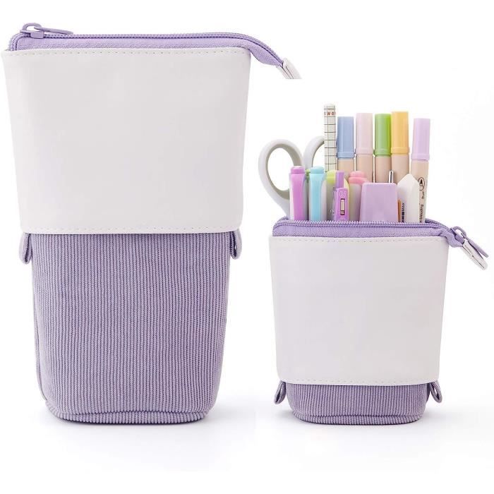Trousse à Crayons Transparente Verte – Poche Organisatrice Portable – Uxcell