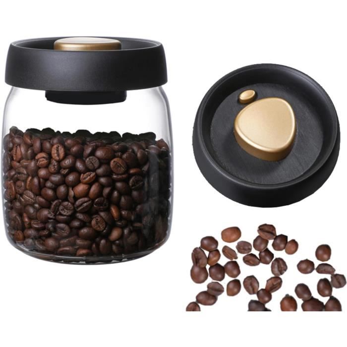 Zosenyer Boîte à Café Hermétique, 1700ml Transparent Bocaux En Verre Avec Couvercles Pour Cafe Grains Cereales The Farine Noix