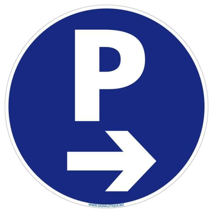 Panneau Parking Clientèle ∅240mm - PVC 1mm - Signalisation Stationnement Réservé