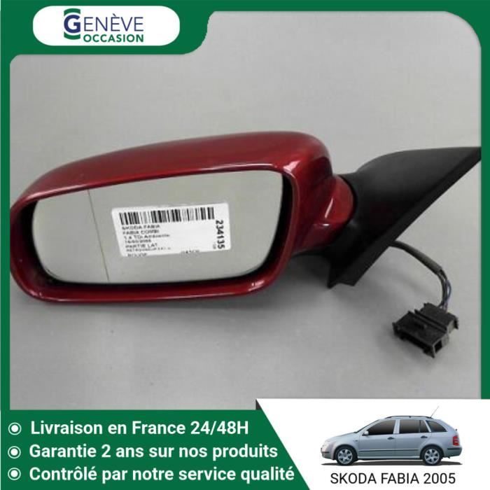 Rétroviseur Extérieur Gauche Asphérique Chauffé Bleuté - Pour Skoda Fabia I (6Y2/6Y5) - Neuf