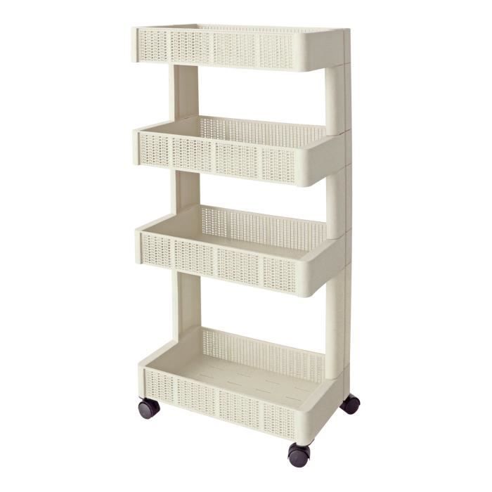 Desserte Wall Rack 4 étages vanille Sotufab - Meuble de salle de bain - Contemporain - Design