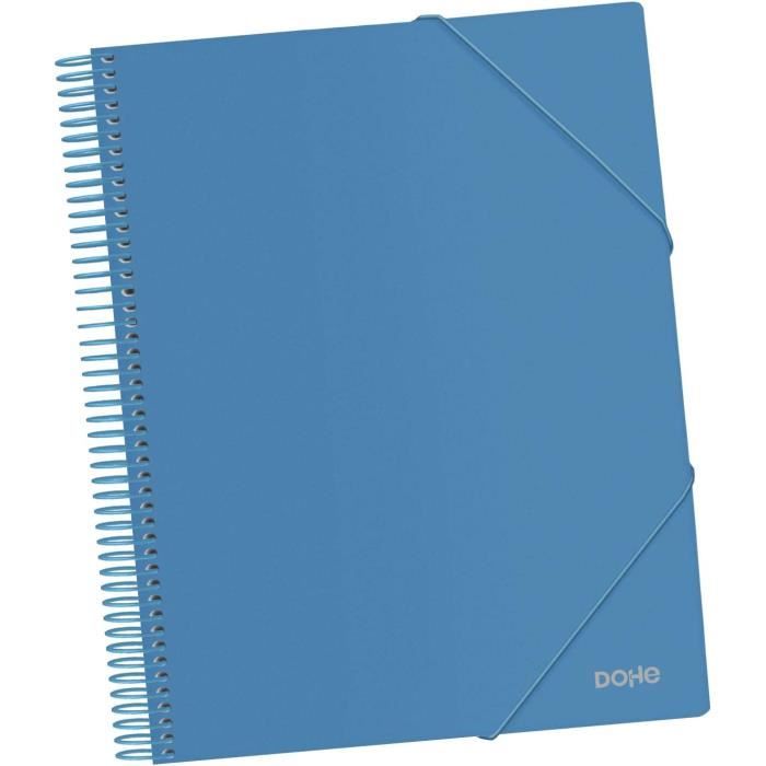 DOHE - Porte-vues de 40 pochettes PP (80 mic) A4 à spirale - Bleu