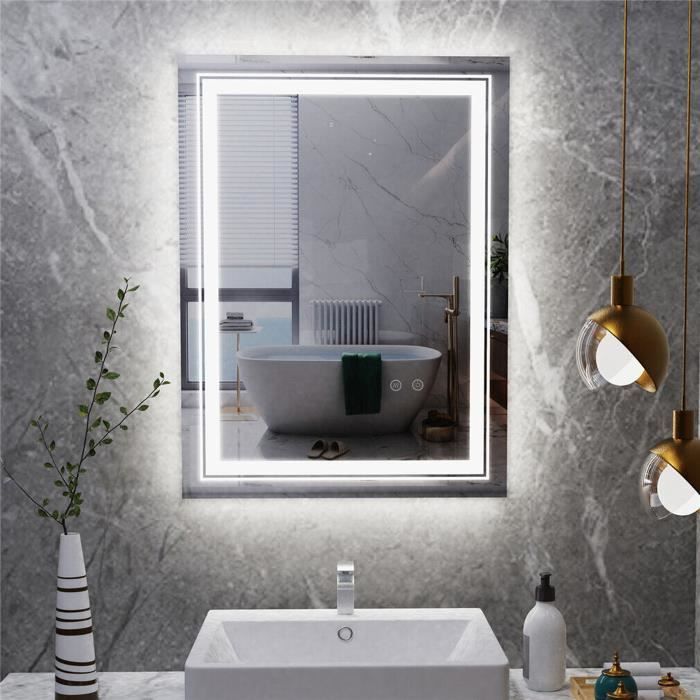 Miroir Salle de Bain LED Rétro-éclairé (6500K ) - 120x80cm - DINAMARCA