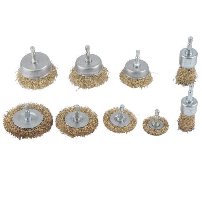 Garden Mile Lot De 6 Brosses Métalliques Pour Roue Et Tasse
