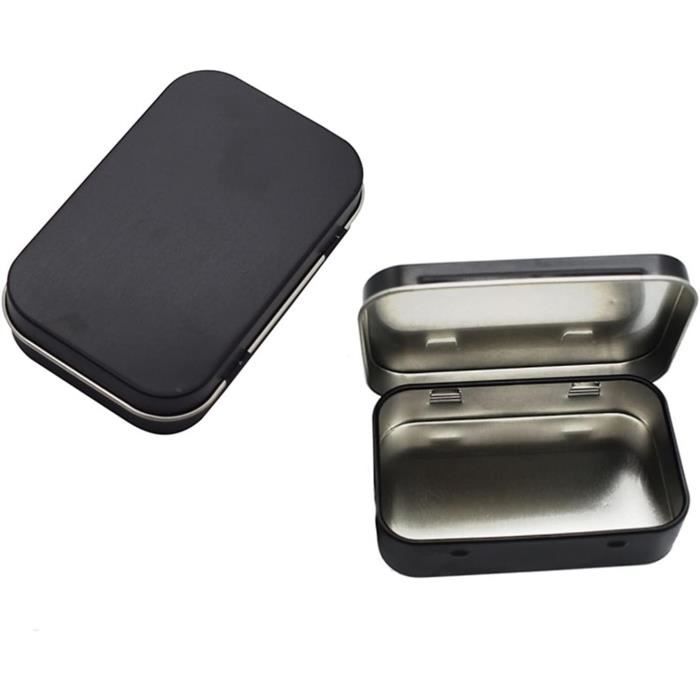 Lot De 2 Boîtes En Étain Rectangulaires - Récipients Vides Pour Biscuits, Bonbons - Stockage Et Cadeau - 14