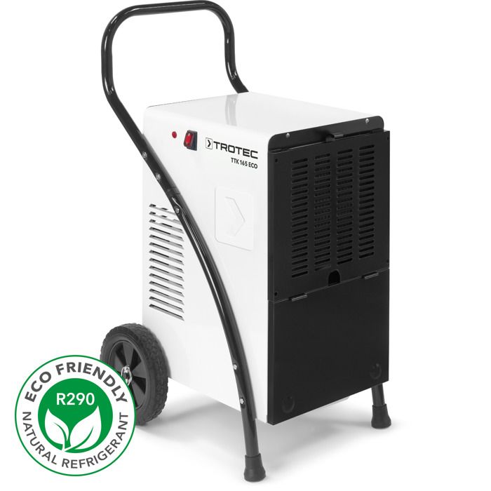 Déshumidificateur Trotec TTK 165 ECO - Haute capacité 52L/24h - 90m²/230m³ - Débit dair 350m³/h