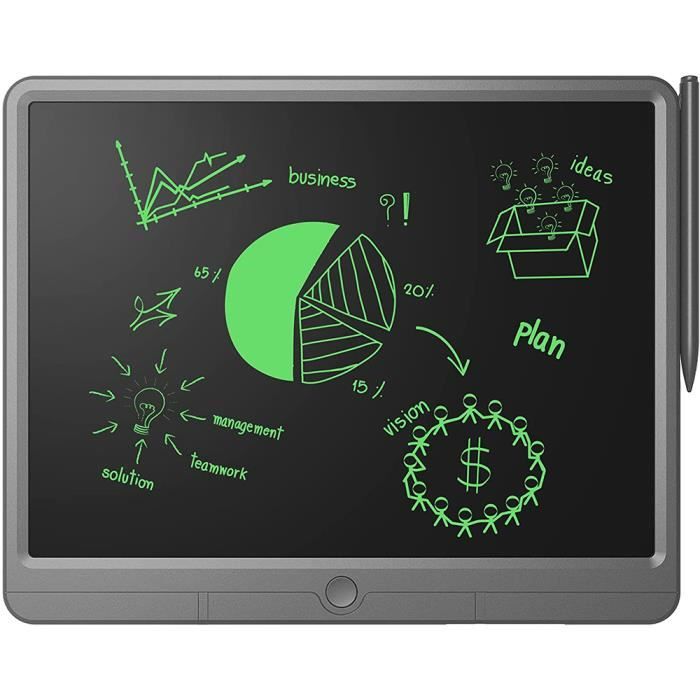 TUGAU Tablette d'écriture LCD 15 pouces Ardoise Magique Coloré