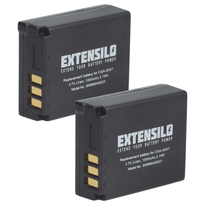 Vhbw 2X Akku Set Für Panasonic Lumix Kameras – 550 MAh, 3,7 V Li-Ion, Kompatibel Mit DMC-FP7, FP5 U.a.