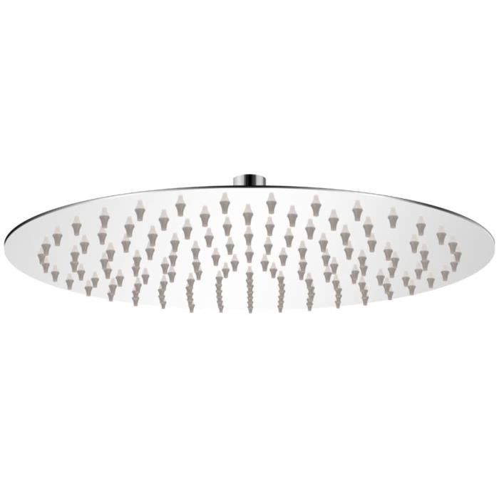 vidaXL Tête de douche plongeante ronde en acier inoxydable 30 cm