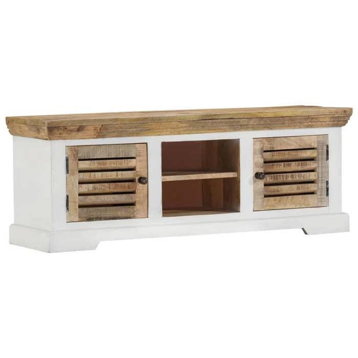 vidaXL Meuble TV 110x30x40 cm Bois massif de manguier 337848