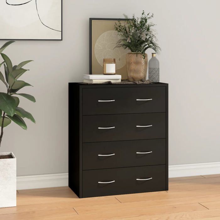 vidaXL Buffet avec 4 Tiroirs Armoire Latérale Meuble de Rangement Organisateur de Maison Salon Salle de Séjour Intérieur 342577